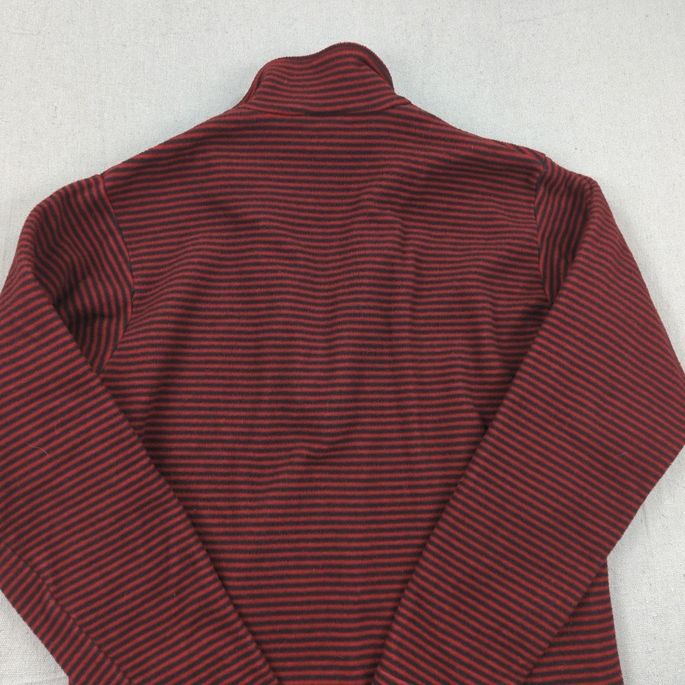 Vtg Patagonia Fleece Jacket Mens Small Red Striped Capilene 1/4 Zip Made in USA - Picture 11 of 13